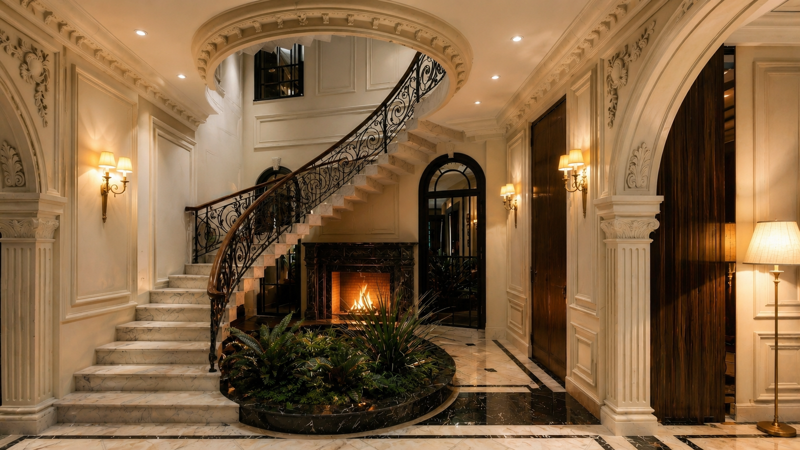 Staircase detail at The Ionic House
